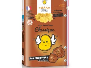 1 carton de 12 paquets de Thaas Chips Classique 120 gr - Oignon