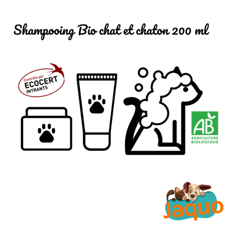 Shampooing Chat et Chaton Bio - 200 ml