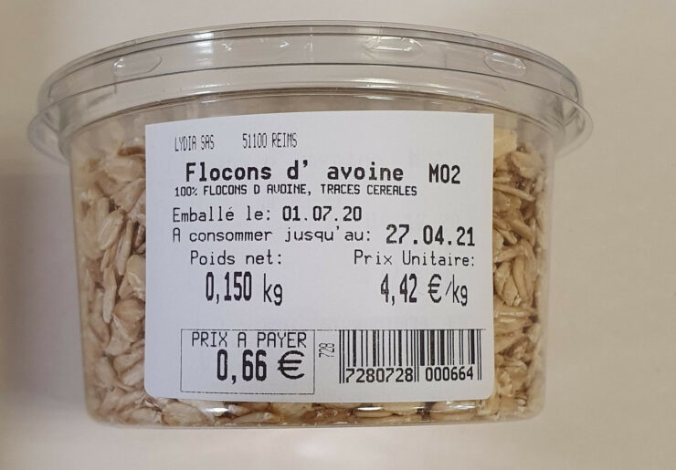 Flocons d'avoine 150 grammes