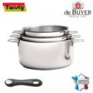 Série 3 casseroles Twisty 16-18-20 cm DE BUYER