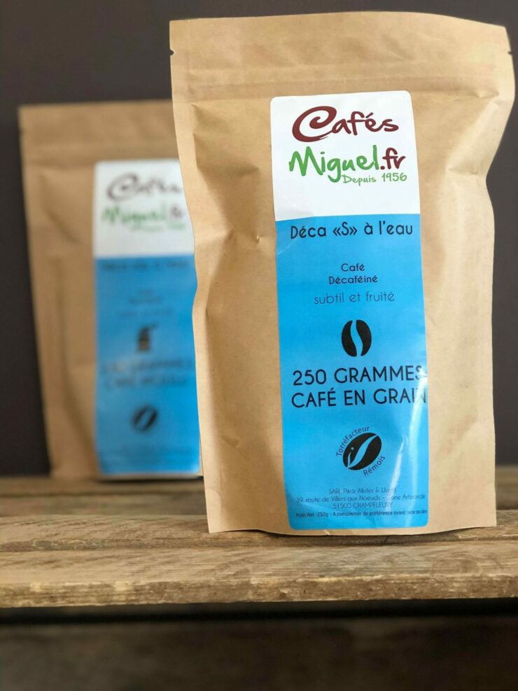 Café décaféiné à l'eau en grain 250g