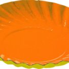 Assiette carton 9 cm intérieur orange P/20