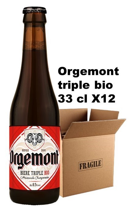 Carton 12 bouteilles bière Orgemont triple 8.5° bio 33 cl