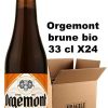 Carton 24 bouteilles bière Orgemont brune 7° bio 33 cl