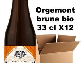 Carton 12 bouteilles bière Orgemont brune 7° bio 33 cl