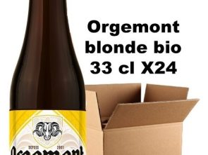 Carton 24 bouteilles bière Orgemont blonde 6° bio 33 cl