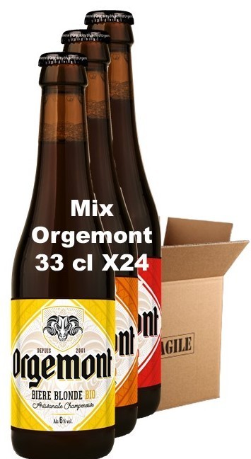 Carton 24 bouteilles mix bières Orgemont bio 33 cl