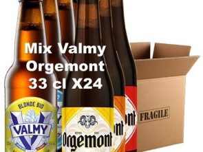 Carton 24 bouteilles mix bières Valmy et Orgemont bio 33 cl