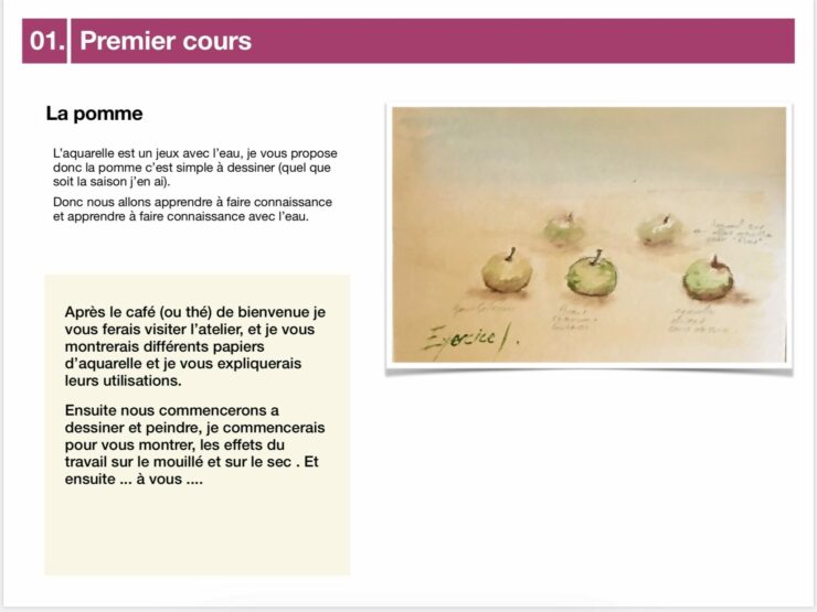 Cours d’initiation à l’aquarelle