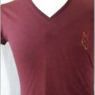 T-SHIRT COTON BORDEAUX COL V