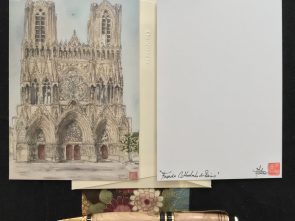 Carte postale imprimée, « Facade cathédrale de Reims »
