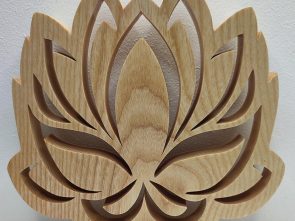 Dessous De Plat en bois D'une fleur de lotus