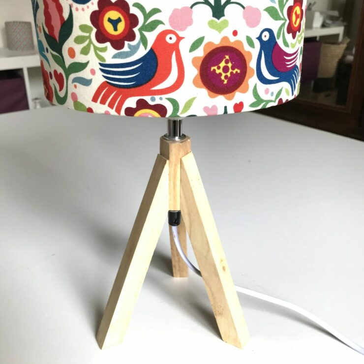 Lampe trepied bois