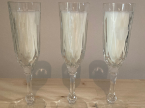Bougies 3 flûtes à Champagne