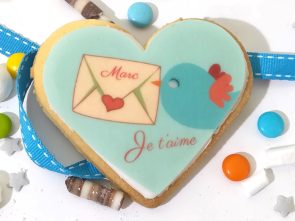 5 Biscuits Sablés personnalisés "Saint Valentin"