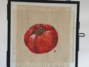 Peinture sur lin, Tomate