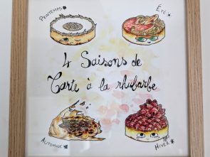 Tirage d'art : 4 saisons de tarte rhubarbe