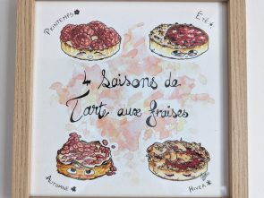 Tirage d'art : 4 saisons de tarte aux fraises